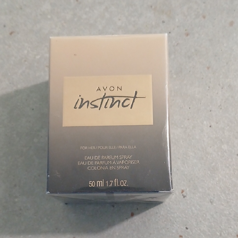 Avon Instinct Women's Perfume - Cream and Gold Accents